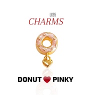 Wing Sing 916 Gold Loket Charm Bead Yummy Pinky Love Donut Emas 916 Limited Edition