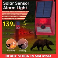 Solar Animal Repellent Outdoor Loud 129db Dog Barking Solar Alarm IP55 Waterproof Penghalau Monyet/A