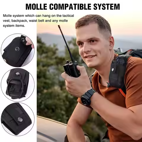 Package Pouch Walkie hunting Talkie Holder Bag Tactical Molle Nylon Radio Magazine Mag Pouch Pocket 