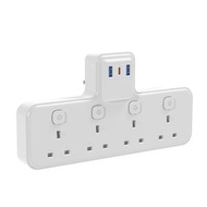 PD20W四位充電拖板插座推薦｜20W｜PD快充｜四位插蘇｜快充插座｜牆插插座｜USB充電插座｜手機快充｜旅行充電｜多口快充｜家用插蘇｜插座｜快速充電｜多口快充插蘇｜旅行充電插座【香港行貨】（白色）