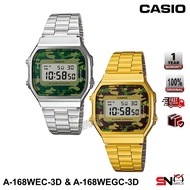 Casio Vintage A168WEC A168WEGC Original Digital Watch EL Backlight 7 Year Battery Life