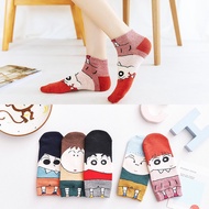 Cute Cartoon Sock Crayon Shin Chan foot Sock Comfortable Cotton Ankle Sock Toe Sock
