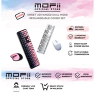 MOFII Sweet Advanced 2.4ghz / Bluetooth Rechargable Wireless Keyboard Mouse Set PC Laptop Office Gif