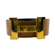 【二手】愛馬仕 Constance H 皮帶，ブラウン