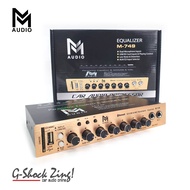 M audio Equalizer Preamp Mic เครื่องเสียงรถยนต์/ตัวปรับเสียง ปรีแอมป์/ปรีไมค์ 3Band/แบนด์ แยกซับอิสระ เชื่อมต่อ Bluetooth/USB/SD Card inputช่อง MIC 2ช่อง M audio รุ่น M-749