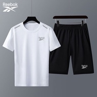 Reebok sportswear suit men s summer quick-drying thin section running suit large size loose casual shorts short-sleeved