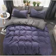 [ King Size Set ] Fitted Bedsheet Single Super Single Queen King Quilt Cover Pillow Bolster