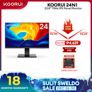 Koorui 24N1 BLACK Monitor computer pc 24 inch monitor FHD 1920*1080 IPS Panel Wide Screen 24 inch 75