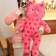 Polka Dot Cat Teddy Bear Pink Strawberry Cat Teddy Bear