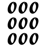 2 INCHES STICKER NUMBER - STYLE 3 (A5 SIZE) FOR BALLOON PLATE NUMBER BOBO BALLOON TRANSPARENT