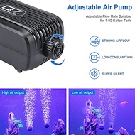 IREEN UP Aquarium Air Pump, 3W 2*150L/H Fish Tank Oxygen Pump for Fresh &amp; Salt Water with 2 Outlets Air Stones