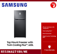 [ Delivered by Seller ] SAMSUNG 620L RT53K6271BS 2 Door Top Freezer Digital Inverter Fridge / Refrigerator / Peti Sejuk with Twin Cooling Plus RT53K6271BS/ME