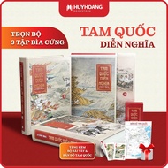 Romance of the Three Kingdoms Book Complete Set of 3 Hardcover Volumes, Comes with a Unique Deck of 