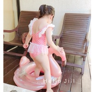 Ready Stock 90-130 HelloJill Girls Swimsuit KS078 Girls Polka Dot Swimsuit Baby Girl One-Piece Swims