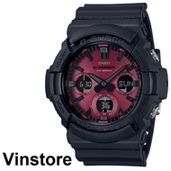 [Vinstore] G-Shock GAS-100 Tough Solar Negative Display Black Resin Red Dial Men Sports Watch GAS100AR-1A GAS-100AR-1A