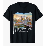 Men's cotton T-shirt Australia Melbourne Souvenir   Melbourne T-Shirt 4XL,5XL,6XL