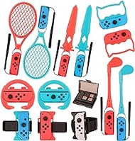 Accessories for Nintendo Switch Games,Family Party Bundle for Nintendo Switch Sports and Just Dance 2024, Fits Switch and Switch OLED Console Controller Joy Con