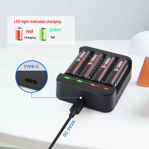Soshine 1.5V AAA 1295mWh Li-ion Battery 3A Lithium-ion Rechargeable Battery with 4-slot 1.5V AA AAA 