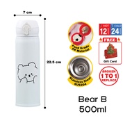 500ml Christmas Thermos Flask Gift Thermos Bottle Thermos Cup Stainless Steel Tumbler Water Bottle B