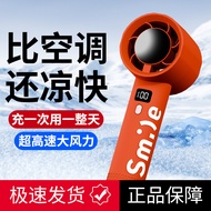 Turbine high-speed handheld fan, powerful cooling air conditioner with ice-effect, neck-mounted100Di
