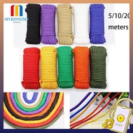 MYRON 5/10/20meters High quality Paracord Cord 10 Colors Lanyard Tent Ropes Paracords 550 Rope 5/10/