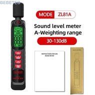 BEBETEB Noise Meter, 30-130dB 125Hz-8KHz Sound Level Meter, Professional Digital Display Windproof A