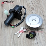Motorcycle Ignition Switch Fuel Gas Cap Cover Seat Lock & 2 Keys For YAMAHA YBR125 YBR 125 JYM125-7