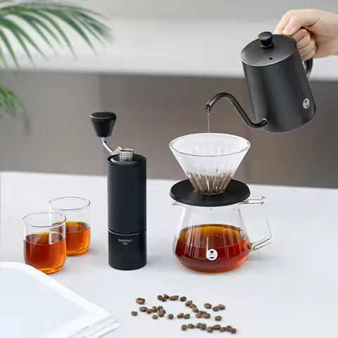 TIMEMORE C3S/C2S Manual Coffee Grinder Gift Box Chestnut tensils 4Piece Kit 600ml Drip Po Filter Pap