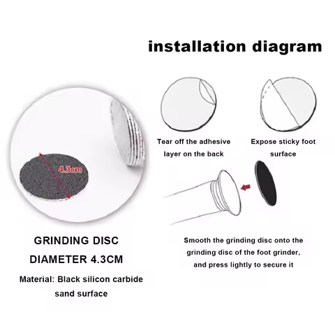 60Pcs 43mm Replaceable Sanding Paper Callus Remover Sandpaper Replacement Sandpaper Discs for Electr