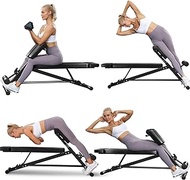 BODY RHYTHM Adjustable Weight Bench, Foldable Roman Chair for Full Body Workout, Sit up bench, Hyper Back Extension, Incline, Flat &amp; Decline Bench