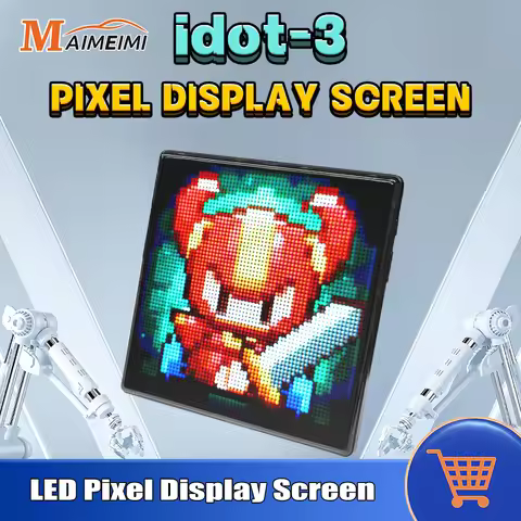 LED Pixel Display Screen Art Photo Frame APP Control 32x32 64x64 Pixels Creative Anime Fun Text Gami