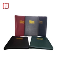 Document Keeper Folder File Zipper Leather Contents 40 Sheets DK-888 Clear holder Document Folder