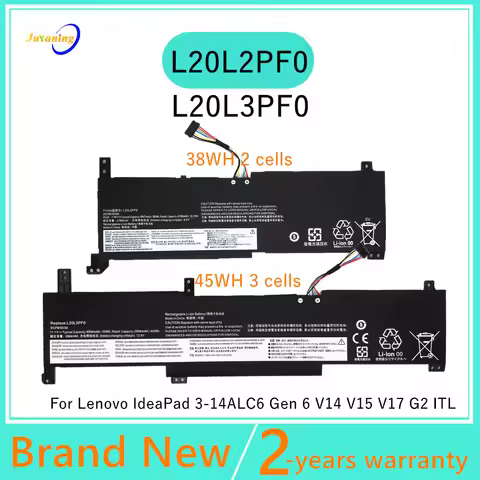 L20L2PF0 L20M2PF0 L20C2PF0 L20B2PF0 L20L3PF0 L20C3PF0 Laptop battery For Lenovo IdeaPad 3-14ALC6 Gen