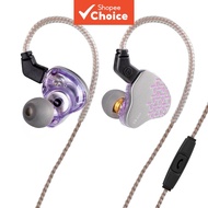 KBEAR Rosefinch Wired IEM Earbuds 10mm Driver HiFi Monitor Headphones with Mic 3.5mm 2PIN-Z for Live