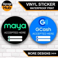 GCASH & MAYA Vinyl Sticker | Waterproof Print