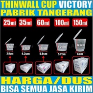 Y7y Thinwall Cup 25ml 35ml 60ml 100ml 150ml Per Dus Bulat Cup Sambel n