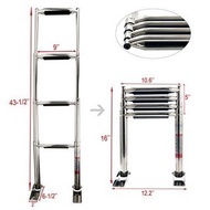STAINLESS STEEL TELESCOPIC LADDER 4 STEPS