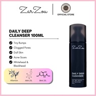 ZARZOU DDC DEEP CLEANSER NON DRYING CLEANSER AHA BHA EXFOLIATOR CLEANSING FACE