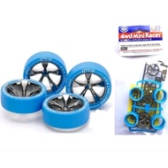 TAMIYA 95654 MEDIUM DIA TIRE HARD & BLACK PLATED 5 SPOKE (AC 2024)