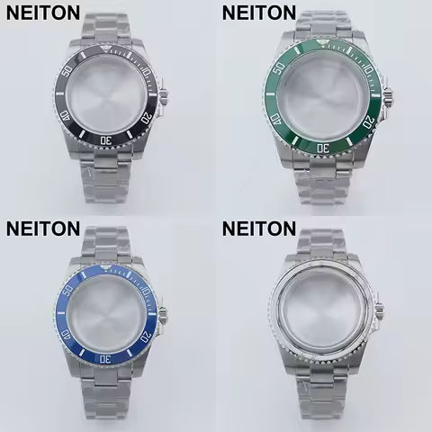40mm SUB Black PVD NH35 Case Black Back Transparent Glass Fit ETA2836 NH35/36 Mingzhu DG2813/5833 Mi