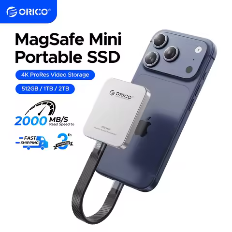 ORICO K20Mini Magnetic External SSD for iPhone 17 16 Pro/Max ProRes 2000MB/s 4K ProRes HDR Record an
