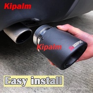 【In stock】Akrapovic Curly Matte Car Universal Carbon Fiber Exhaust Tip Muffler Pipe For BMW BENZ AUDI VW DFIL