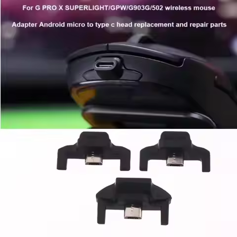 Micros USB To Type C Conversion Adapters for GPRO WIRELESS GProX Superlight Professional Gaming Mous