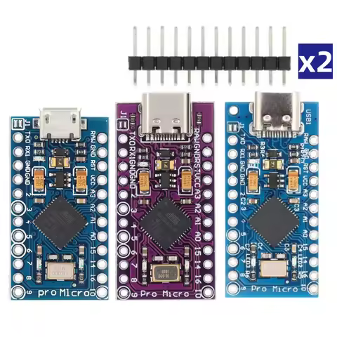 SAMIROB Pro Micro ATmega32U4 5V 16MHz Original Chip Replace ATmega328 For Arduino Pro Mini With 2 Ro