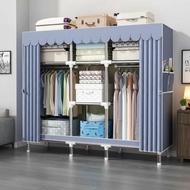 Wardrobe Closet Full Steel Frame Adjustable Hanging Rod dustresistant Fabric Bedroom Storage Organiz