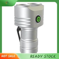 [In ] Light Torch Camping Emergency Flashlight TYPE-C Rechargeable Outdoor Fishing Torch Sliver