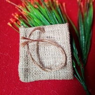 Burlap Pouch Hanging Coffee Bean Holder - Jewelry - Ring