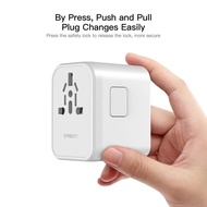 Orsen by Eloop C18 หัวแปลงปลั๊กไฟ Universal Travel Adapter หัวปลั๊ก 4 แบบ US AUS EU UK