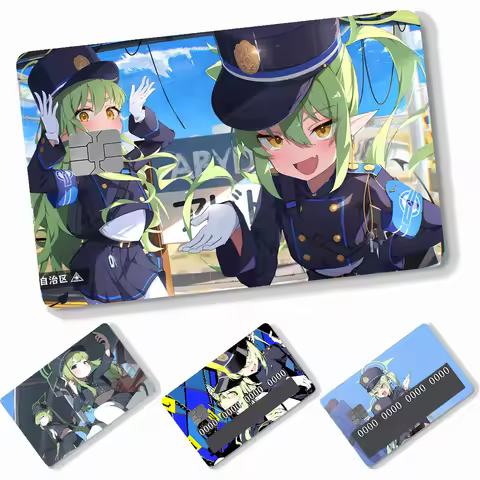 Blue Archive Nozomi Hikari Card Stickers 4pcs PVC Credit Card Skin Stickers Removable Self-adhesive 
