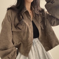 LEONNA DANIELLE ATASAN CARDUROY KASUAL WANITA KOREAN STYLE